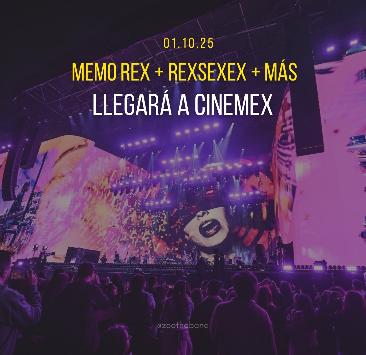 Rocanlover_ss's tweet photo. Zoé llegará a las pantallas de Cinemex con: MEMO REX + REXSEXEX Y MÁS ⚡️❤️ 
Próximamente… https://t.co/SJlHSZiT3H