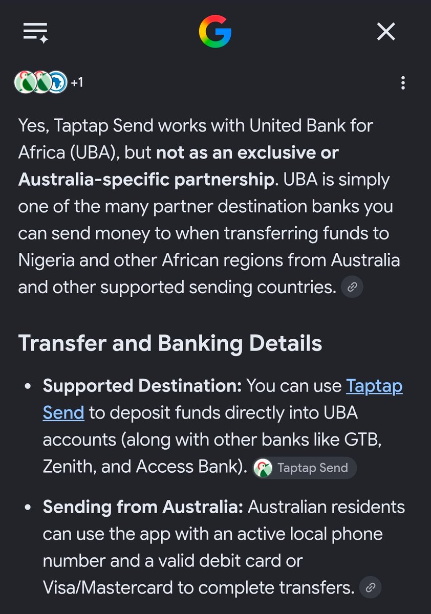 Lizzyraph6891's tweet photo. @UBAGroup 
UBA staff told me tap tap send is not in partnership with UBA bank. Pls how true is this cos Google just told me otherwise. https://t.co/1YAVUhqHha