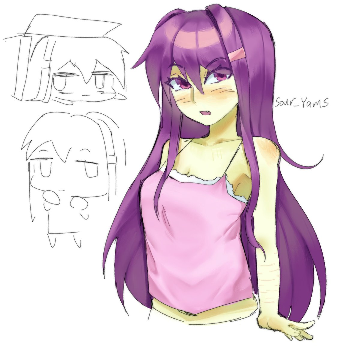 Sour_Yams's tweet photo. #DDLCfanart #ddlcyuri yuri! https://t.co/HGBtyZQMCl