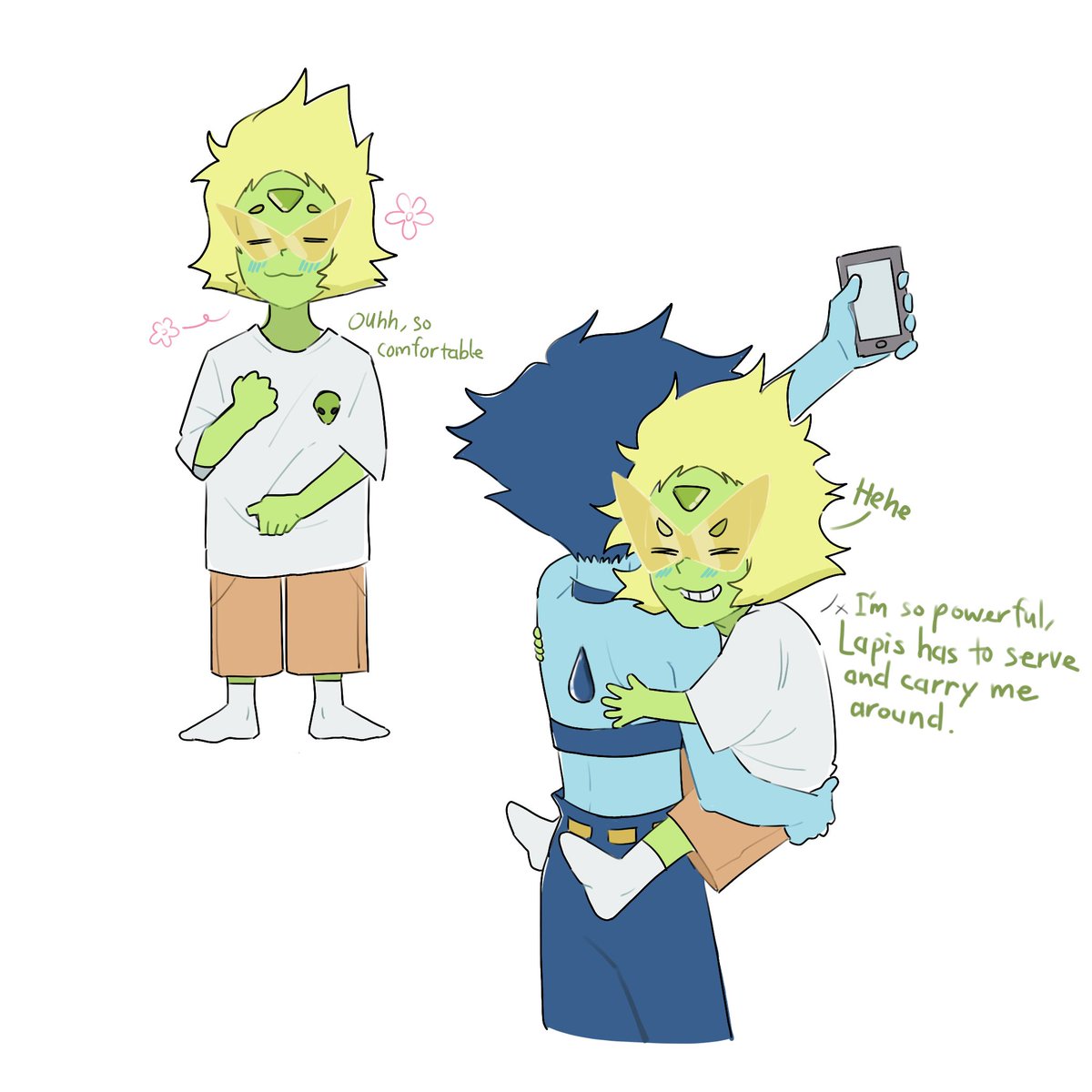 Dcoconut1100's tweet photo. Peridot will forever be a cute lil baby in my eyes 

#su https://t.co/ae7qvDqfH5