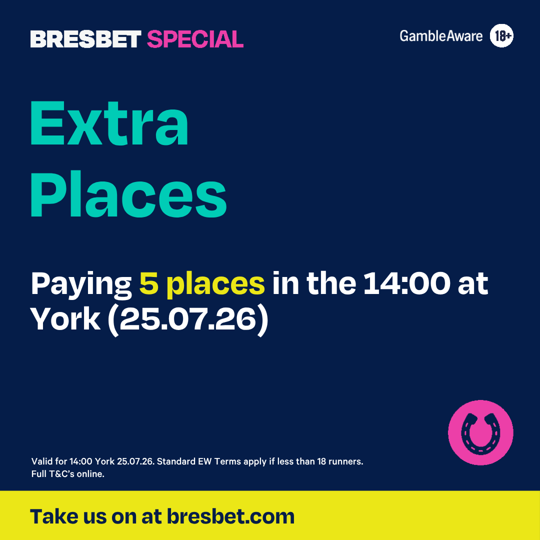 BresBet's tweet photo. 🏇 We're paying 5 places in the 14:00 at York this Saturday afternoon.

More places. More reasons to take us on.
👉https://t.co/xDwhtix2eT

18+ | GambleAware

#HorseRacing https://t.co/p0lgoxlyHW