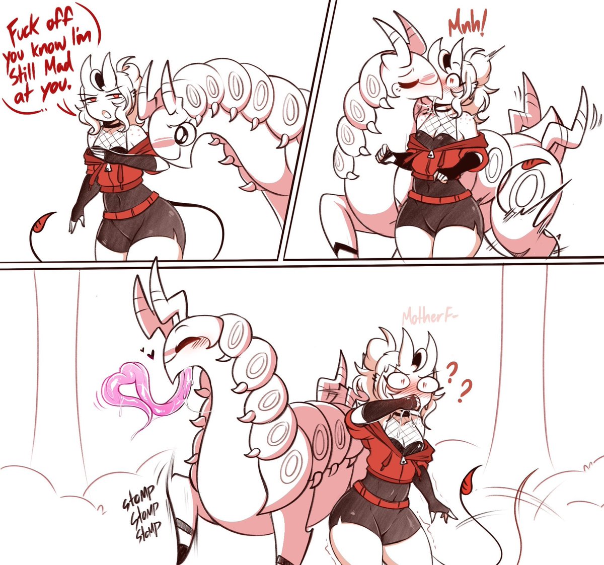 Carmel738132's tweet photo. 🫧: Caramel got caught fucking another trainer again~… THIS TIME THE READER WASN’T GOING TO FORGIVE HIM! They just had to put their foot down and-… MMNHH~…

THE SCOLIPEDE LAUNCHED COUNTER ATTACK~… HIS SLIPPERY TONGUE SLITHERED DOWN HER LIPS~… 30 mins later he was forgiven! https://t.co/jM2MyTPHoK