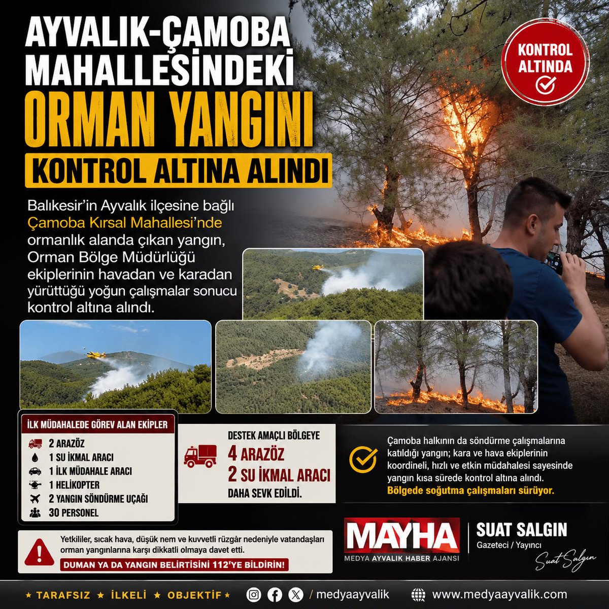 suatsalgin's tweet photo. https://t.co/KQHO0Jj9ev

#MAYHA #medyaayvalık #suatsalgın #ayvalık #ormanyangını #balıkesir https://t.co/XuPHZiazex