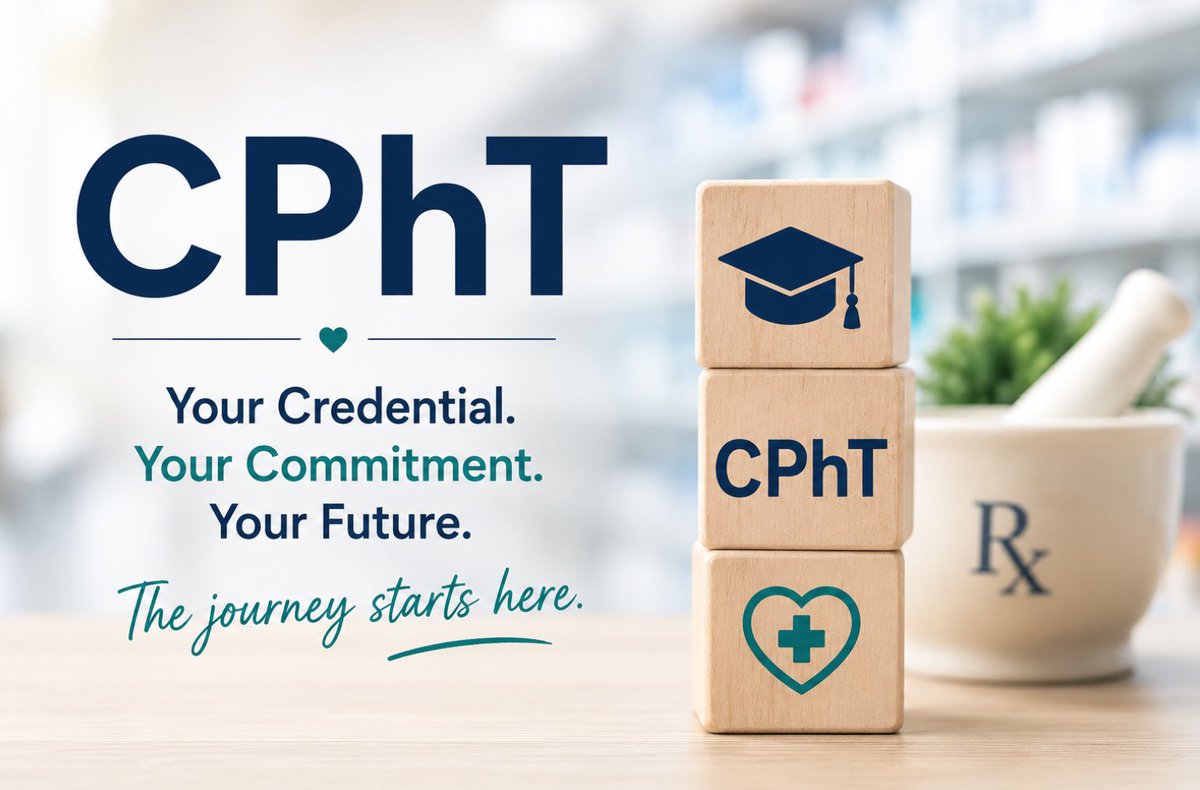 RxTechExam's tweet photo. This week’s #RxTechTalks explores how earning the CPhT can become the foundation for a much larger professional journey. 

Read this week's #RxTechTalks: https://t.co/ObTn4xTC2l https://t.co/9XuCsVDmCG