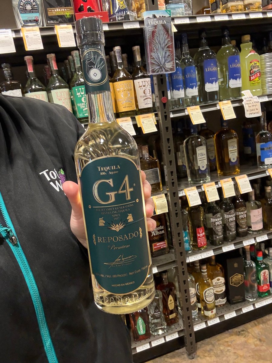TotalWine's tweet photo. It's almost National Tequila Day. 🥃🌵

If you're looking to try something new this weekend, here are four reposados we're reaching for:
✨ Esperalo Reposado
✨ G4 Reposado
✨ El Tequileño Reposado
✨ El Padrino Reposado

What will you be pouring on Saturday? #NationalTequilaDay https://t.co/0VykOV7g3U