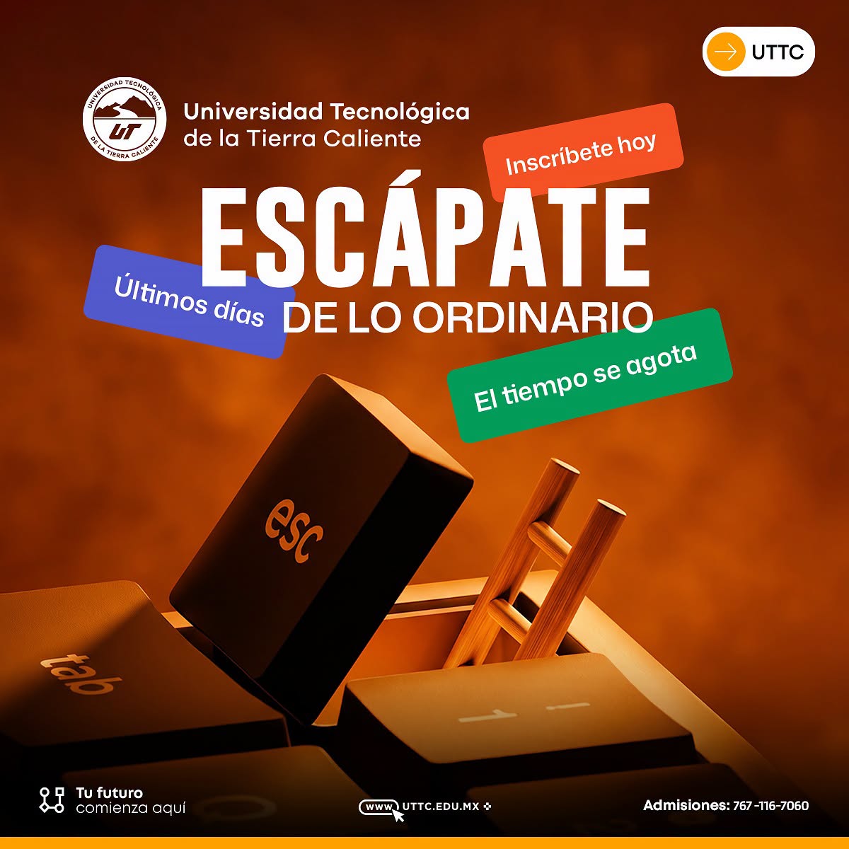 SemsysGro's tweet photo. 🎓 ¡Últimos días para asegurar tu lugar! La Universidad Tecnológica de la Tierra Caliente mantiene abiertas sus inscripciones para quienes desean impulsar su futuro profesional. 🚀 📚 Solicita informes al 767 116 7060 y da el siguiente paso hacia tu meta. #EducaciónQueTransforma https://t.co/Tz81jWucFc