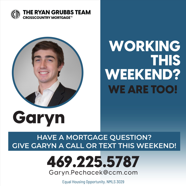 RyanGrubbsTeam's tweet photo. Keeping your loan process running smoothly.... even on the weekend! Garyn has your back. Contact us with any questions! https://t.co/90hzWnEIyo
