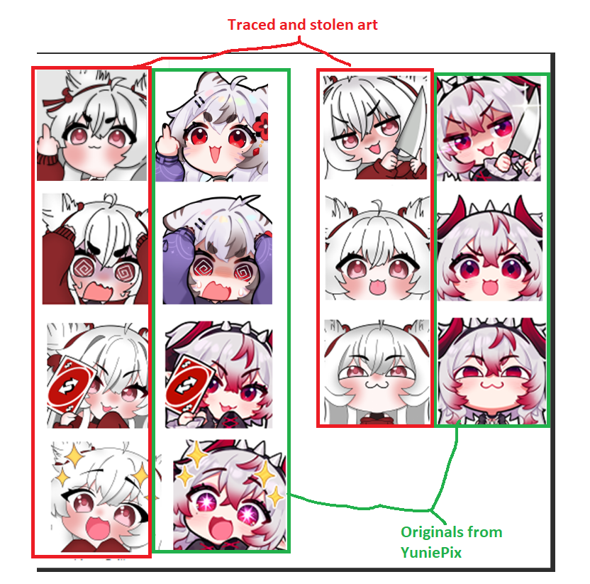 ItsValmo's tweet photo. @kiravtgames Para la chica que ha robado los emotes de otra artista para tracearlos y usarlos/venderlos como suyos, que lo disfrutes, si te han pillado con las manos en la masa lo lamento, but, eres una ladrona que ha robado emotes y pintado por encima y poco mas xd https://t.co/z9KOZ2ClOQ