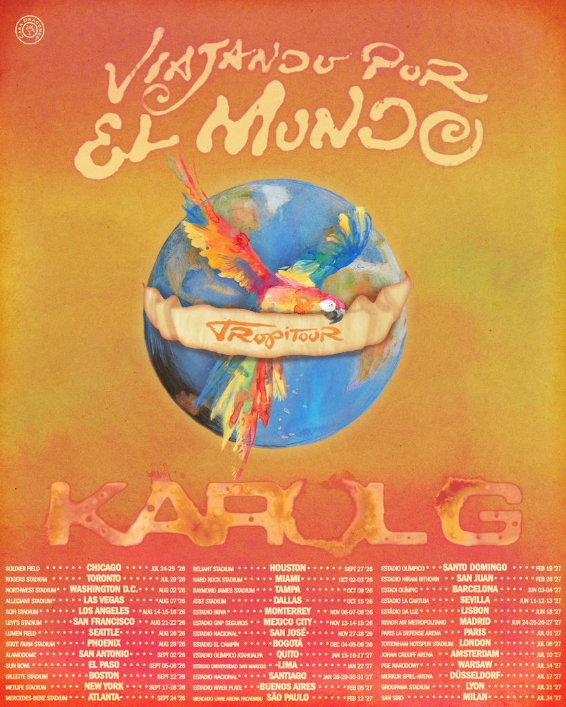 PopCrave's tweet photo. Karol G will begin her highly anticipated ‘Viajando Por El Mundo Tropitour’ tomorrow at her sold-out show in Chicago. https://t.co/eyfLZjqwKO