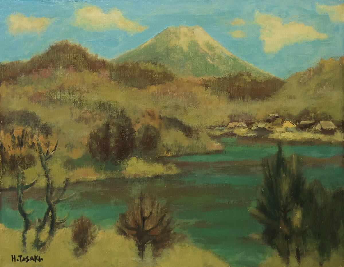 ヤフオクで田崎広助の油彩15号の富士山の絵が16万1000円で落札
