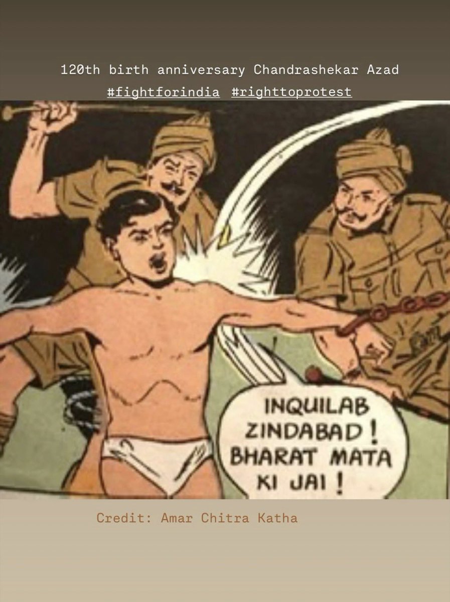 sagarikaghose's tweet photo. Fearless revolutionaries like Chandrashekhar Azad made the ultimate sacrifice to give generations of Indians the RIGHT TO PROTEST. Respecting peaceful student protest is not “anti-national”—it is to honour the ideals for which our freedom fighters gave everything. https://t.co/IhyNsErcG3
