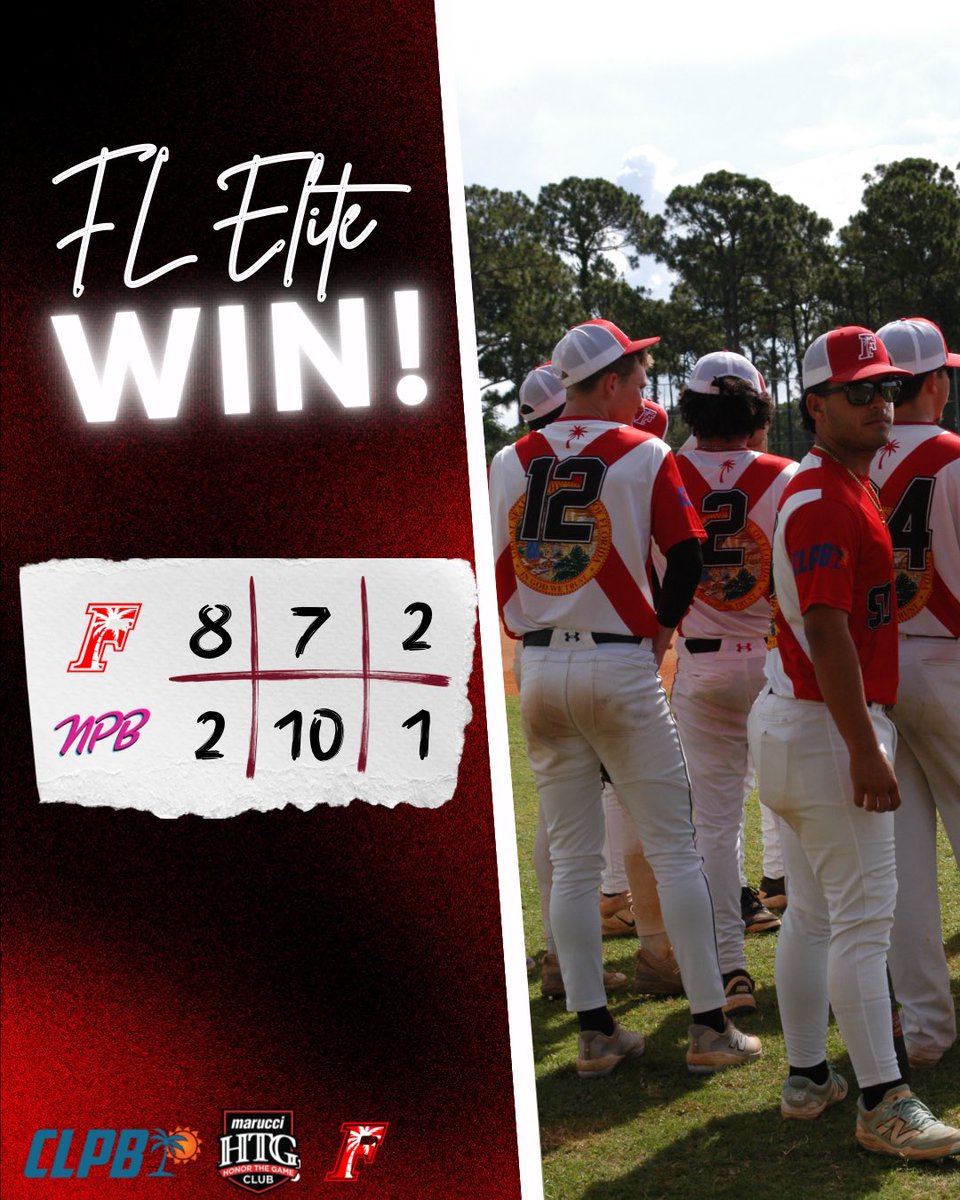 FLelitebaseball's tweet photo. Another win headed into tomorrows regular season finale🌴 #GritSociety #FLEliteBaseball #FLElite https://t.co/jUcExlnWk4