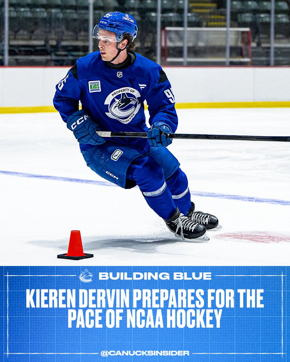 CanucksInsider's tweet photo. Canucks prospect Kieren Dervin will make one of his hockey dreams a reality next month when he arrives at the University of Michigan to begin his NCAA career with the Wolverines.

FEATURE READ | https://t.co/HYvCSYst6e https://t.co/8DXjFRgGBO