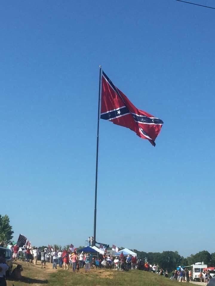 thevaflaggers's tweet photo. Raised and dedicated on this date in 2016 in Danville VA…and still flying high !!!  The Virginia Flaggers’ General William Lewis Cabell Danville Rt 29 Roadside Memorial Flag. https://t.co/Z2KI9MgvMR