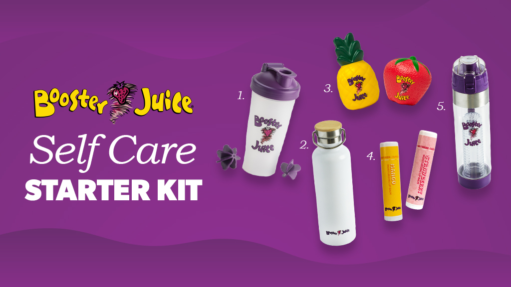 boosterjuice's tweet photo. Happy Self-Care Day! 💜✨

A little hydration. A little kindness. A little time for yourself. Because taking care of you is always worth it.

Here's your Booster Juice Self Care Starter Kit. 🍓🍍 https://t.co/PIxokNdlA8