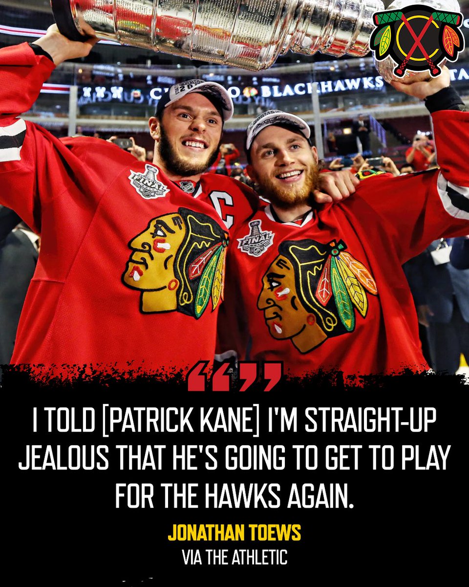 CHGO_Blackhawks's tweet photo. Waiting for the Kane &amp; Toews reunion in Chicago👀 https://t.co/liGt5CLmvL
