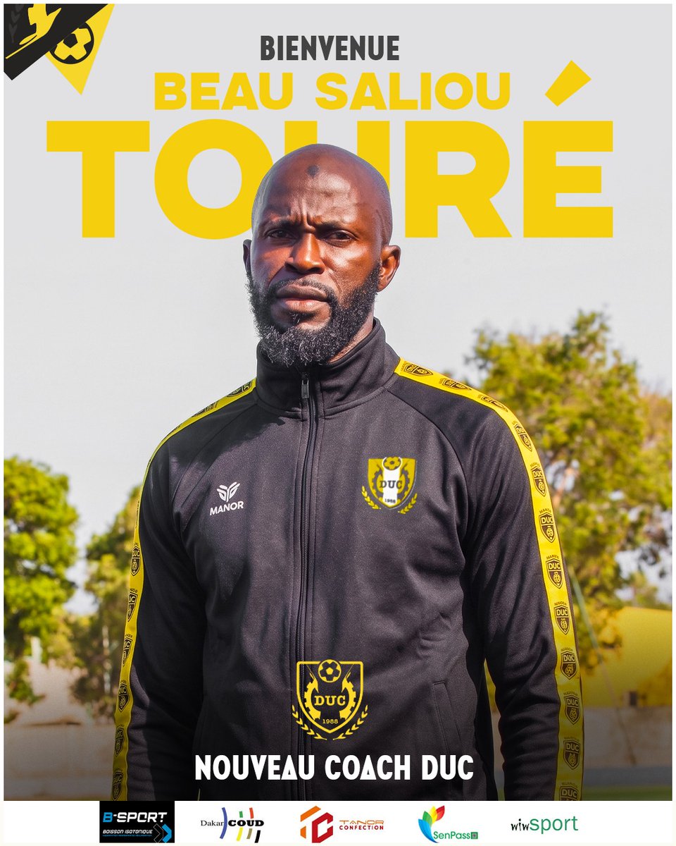 ducfoot's tweet photo. Officel !
Beau Saliou Touré est le nouveau Boss du DUC 🟡⚫️
Bienvenue Coach 🤝🏿
#DUC #LSFP #LIGUE2SN #COUD #UCAD #FOOTLOCAL https://t.co/0FpLduarCu