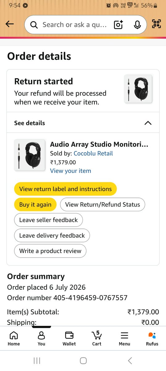 Sanjit_RM's tweet photo. Hello @amazonIN @amazon @AmazonHelp what type of service you are prividing? Are customer meaningless for you? I have placed return order, waiting since 13 days but no pickup , no refund. One item picked up but since 13 days no refund issued. Your customer executive also 👇 https://t.co/bKYnvu4Mmj