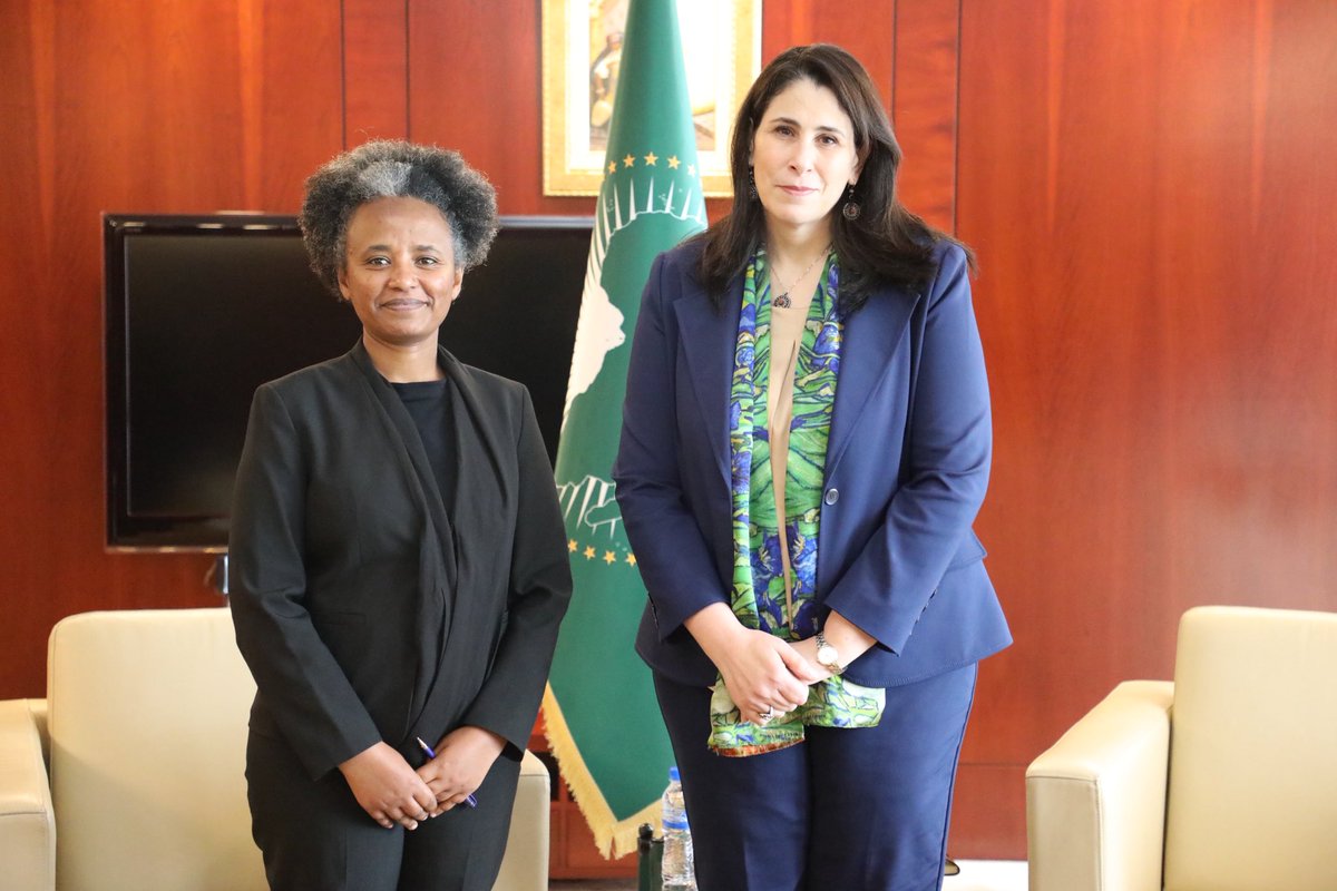 DCP_Haddadi's tweet photo. Pleased to welcome H.E. Ambassador Lemlem Fiseha Minale to AU Headquarters  in her first courtesy call since her appointment as Ethiopia's Permanent Representative to the @_AfricanUnion.

Our discussions underscored the enduring cooperation between @_AfricanUnion and Ethiopia, a founding Membre State and host of the AU, reflecting our shared commitment to support and serve the African Union, while advancing #Agenda2063, strengthening continental integration, and promoting sustainable development and shared prosperity across Africa.

I also reaffirmed the African Union Commission commitment to working closely with Ethiopian authorities, as the host country, including to ensure the successful hosting of the upcoming 49th Ordinary Session of the Executive Council, scheduled for 28–29 July 2026 at AU Headquarters in Addis Ababa.

I once again extend my warmest congratulations to my sister H.E. Ambassador Lemlem Fiseha Minale on her new mission and look forward to our continued collaboration.

#AfricanUnion #Agenda2063 #Diplomacy #AfricaWeWant @MFAEthiopia