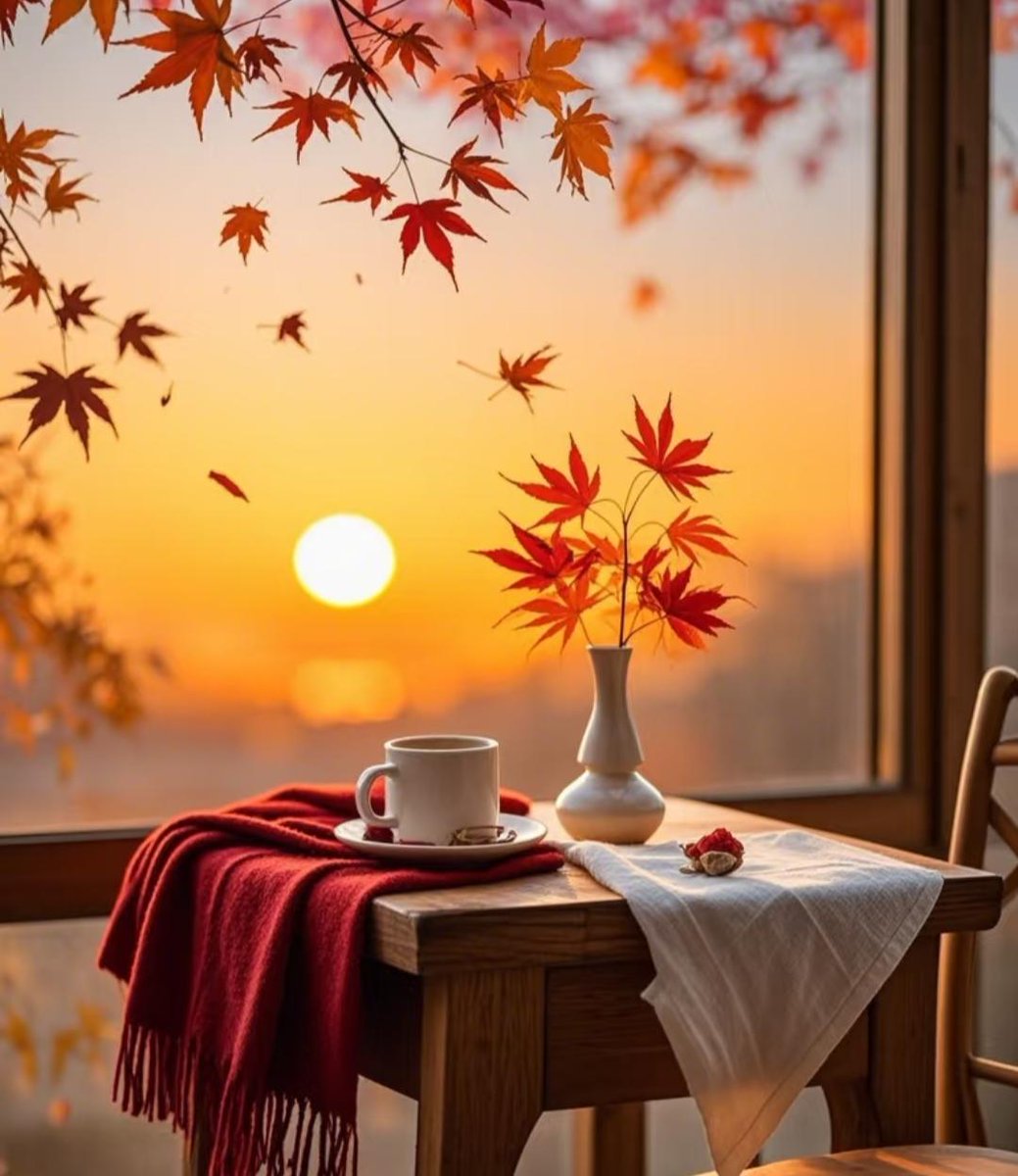 alsdl1210's tweet photo. Autumn breeze + warm latte = perfect cozy Tuesday morning https://t.co/sd6LIQUHaw
