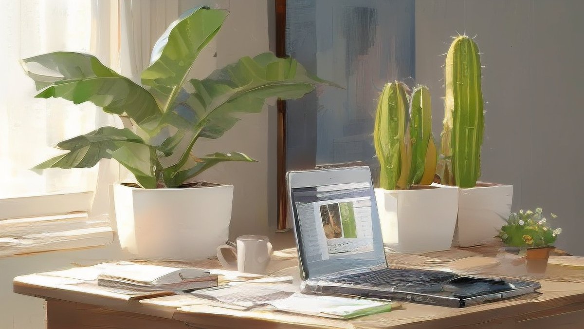 GinaSilvia16's tweet photo. My new desk setup just hit different—clean lines, a little plant, and zero clutter make working from home way more enjoyable. What’s on your must-have desk list https://t.co/Qtwr1G2jKX