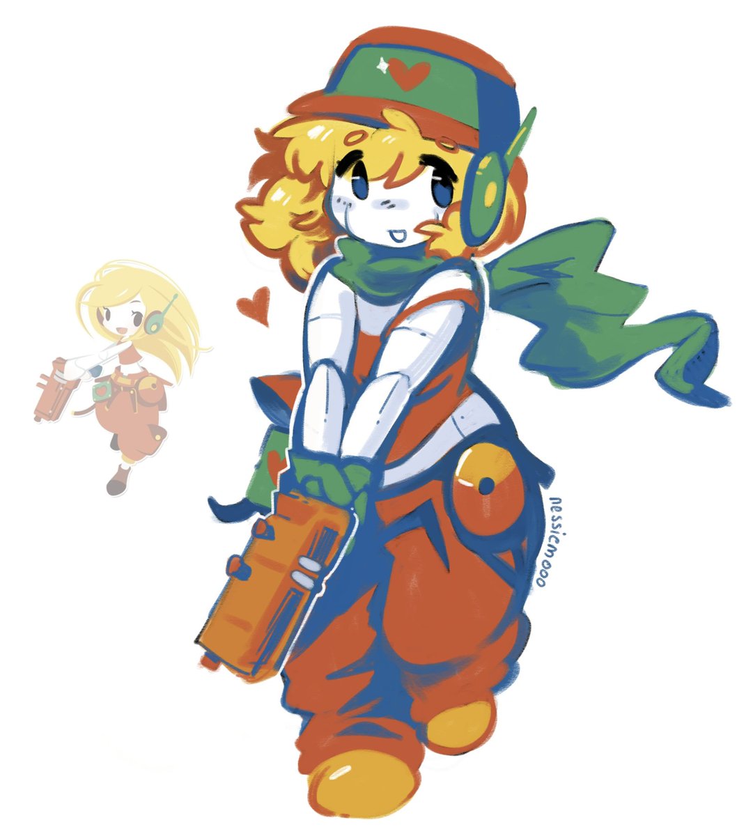 NessieMooo's tweet photo. Curly brace redesign on my phone because i wanted to see her more tomboyish like quote #cavestory https://t.co/H9fkjZoiIg