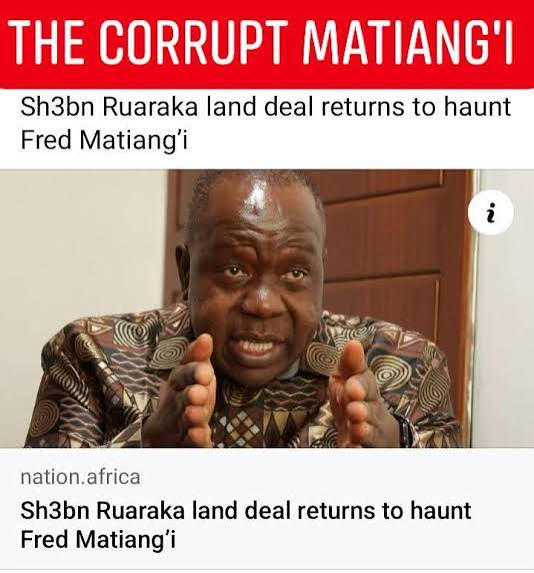 Su_maimuna's tweet photo. How do you spend KSh 1.5 billion of public funds to buy land the government already owns? Matiang'i huwa anatona matako yake!
#NoPassForMatiangi #MatiangiUnmasked https://t.co/B3vMUhyh7Z