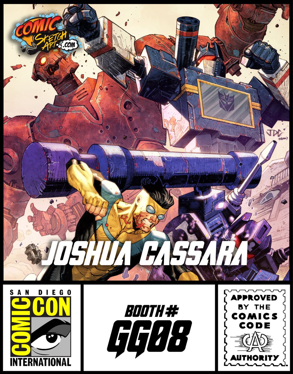 joshuacassara's tweet photo. Day 1 for me at SDCC!

I’ll have prints and a pile of original art for sale and will be signing books, and doing sketches/remarques. 

I’m with the @ComicSketchArt group in Artist Alley at TABLE GG-08. 

Come by and say hi! https://t.co/2qp0xwuiw3