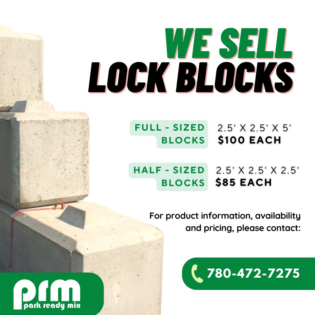 ParkPaving's tweet photo. Looking for concrete lock blocks? We've got you covered! Give us a call at 780.472.PARK (7275) to place your order or to learn more!

#yeg #yegconstruction #yeglocal #yegcommunity #alberta #edmonton #yegbuilders #concrete #lockblocks #constructionmaterials #constructionsupplies https://t.co/eMT9ImECdS