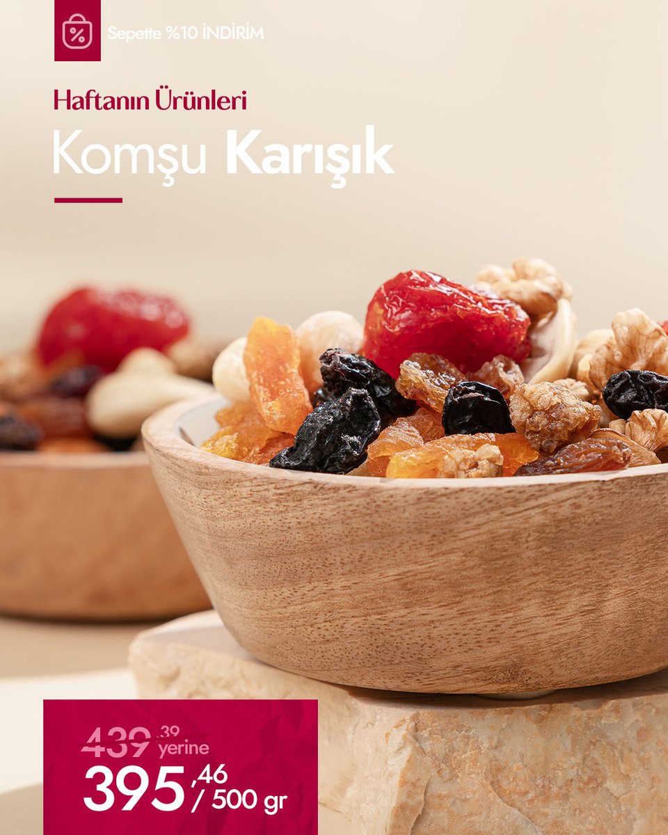 komsucerez's tweet photo. komşuçerez Haftanın Ürünleri!
Bu hafta indirimde olan ürünler 1/2.

Online Alışveriş için:
https://t.co/5zY7pYmsUb 

#kuruyemiş #komşukarışık #kokteyl #kaju #ceviz https://t.co/jQvxzuXMSx
