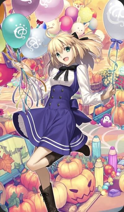 YU_dfc's tweet photo. セイバー・リリィかな。過去の祭装だけど風船の数が11個 https://t.co/p5fyrTpb3W