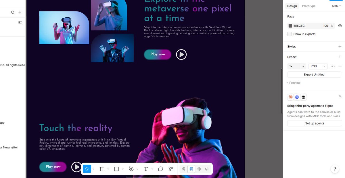 Shristidha's tweet photo. #LSPPDay53
Back with UI design, today I tried to create a futuristic VR landing page in Figma.
@lftechnology 
#60DaysOfLearning2026 #LearningWithLeapfrog https://t.co/xWAgHnuy8a