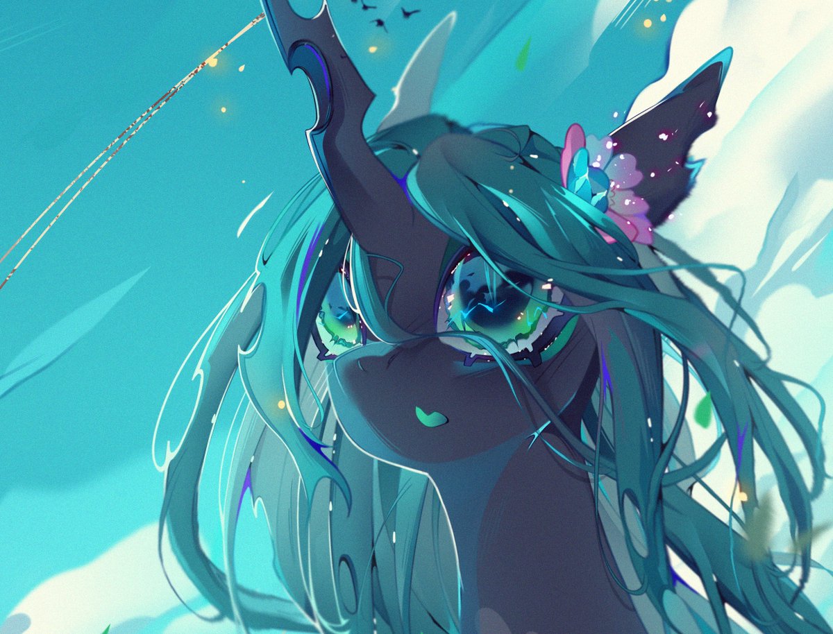KefirRO7's tweet photo. Look at the flower on the head of Queen Chrysalis! 🌺

#MLP #pony #mlpart #art #digitaldrawing #princessflurryheart #queenchrysalis https://t.co/0sr7RKPMMo