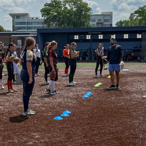coach_steinman's tweet photo. Huge shoutout to @KeanSoftball and Coach Syd for having me out at camp yesterday! I had an awesome time working with such a great group of athletes.

The energy, effort, and willingness to learn were outstanding. Every player showed up ready to work, challenge themselves, and take another step toward leveling up their game.

See you all again soon 💪🏽
