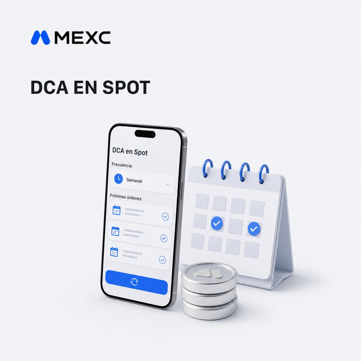 MEXCespanol's tweet photo. MEXC añadió nuevos activos a Spot DCA hoy. Buen recordatorio: no todo plan necesita adivinar la vela exacta.
Para construir posición con calma, ¿prefieres DCA, órdenes manuales o esperar una zona clara?

#MEXC #Trading #Crypto https://t.co/6dL0RoK23m