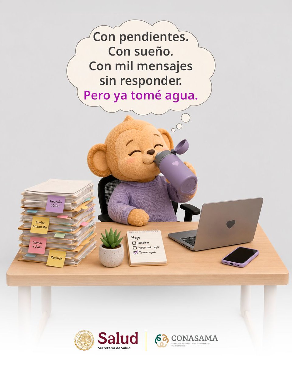 conasamamx's tweet photo. ¿Tu cerebro está al 1%? 🧠🔋 ¡Recárgalo con agua! 💧 Un simple hábito para un día más productivo.

Tu cuerpo y tu mente te lo agradecerán.

#CONASAMA #Autocuidado #SaludMental https://t.co/Pt9kki5dHG