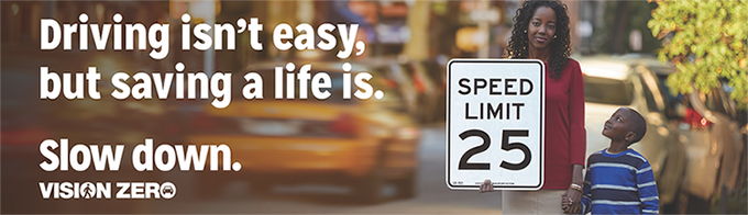 NYPD72Pct's tweet photo. The speed limit is 25 mph! Slow down for pedestrians! https://t.co/pwKHNqHBIc