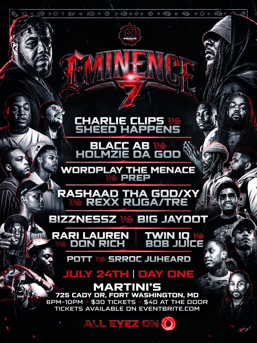 Its_OurSociety's tweet photo. TICKETS FOR FRIDAY END AT MIDNIGHT TONIGHT‼️ THERE ARE 10 $30 EARLY BIRDS LEFT

🚨UPDATE🚨 WORDPLAY THE MENACE IS NOW BATTLING JAKKBOY MAINE🔥🔥

🎟️: https://t.co/CktPTbhtg8 https://t.co/M9O0ngJtEp