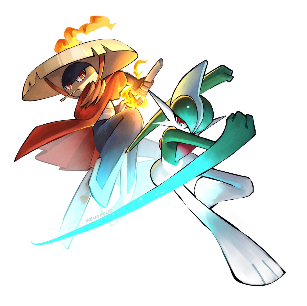 WendrousMP4's tweet photo. gallade &amp; bushi https://t.co/5FqPvobFI3