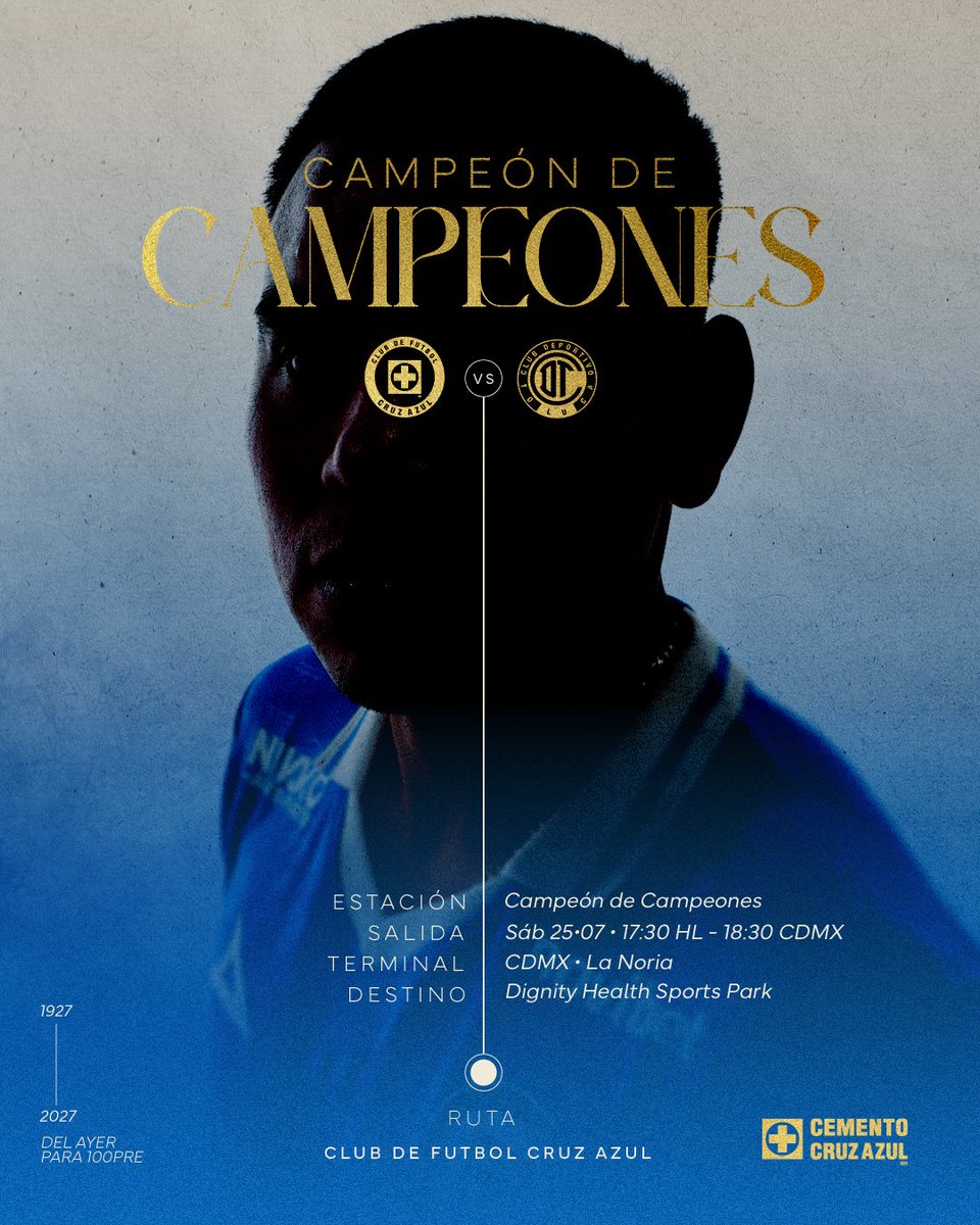 CruzAzul's tweet photo. 🔜 CAMPEÓN DE CAMPEONES 💙🏆 https://t.co/R62EHIrXci