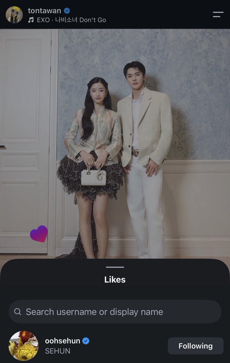 hhnsl94711's tweet photo. เซฮุนกด like น้องตูด้วยย complete แบบสุดๆแล้ว เซฮุนรับรู้แล้วล่ะว่าน้องตูเป็นแอ๋ว🥹🥹💕 https://t.co/clPMpMwh0g