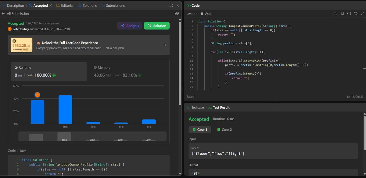 rohit_dubey_07's tweet photo. Solved these two problems using BruteForce Approach and got the expected Output as well.
#LeetCode #Coding #Programmer #Java #Code #Tech #DSA #CodingLife #Programming #CodeEveryday https://t.co/1RLQtpcOLM