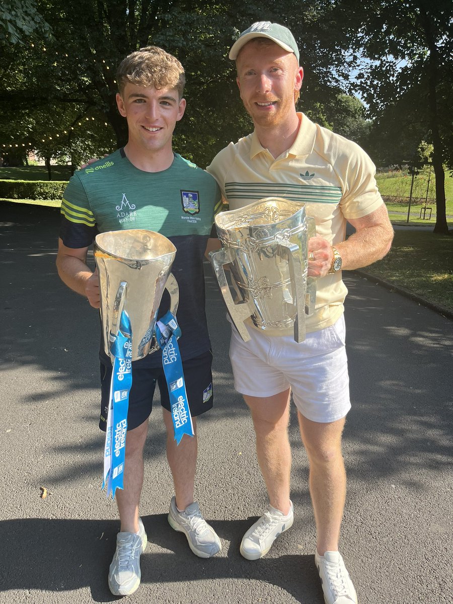 LimerickCLG's tweet photo. Our two All Ireland winning Hurling Limerick captains

Shane Waters Limerick minor hurling captain &amp; Limerick senior hurling Cian Lynch. What year for Limerick GAA winning the Double in hurling, Minor &amp; Senior All Ireland Champions in 2026, last time it happened was back in 1940 https://t.co/w5bCtTj8tB