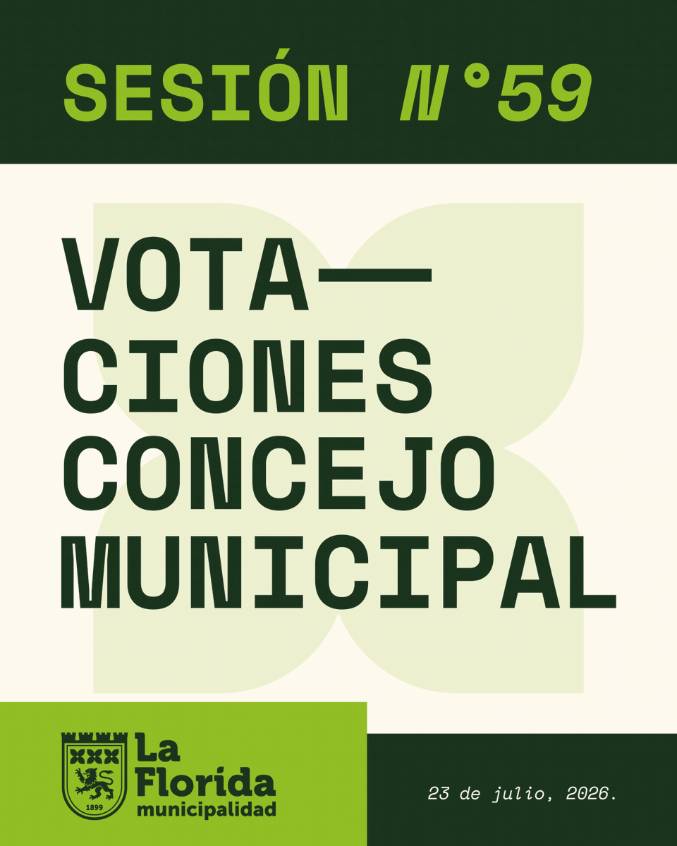 MuniLaFlorida's tweet photo. Hoy se realizó la sesión N°59 del Concejo Municipal, y les dejamos el detalle de las votaciones y los temas tratados en la jornada.

Más detalles de las votaciones en el siguiente enlace:

https://t.co/cJzKvuKn9D

La Florida #CadaVezMejor 💚 https://t.co/LNzxcFZR2s