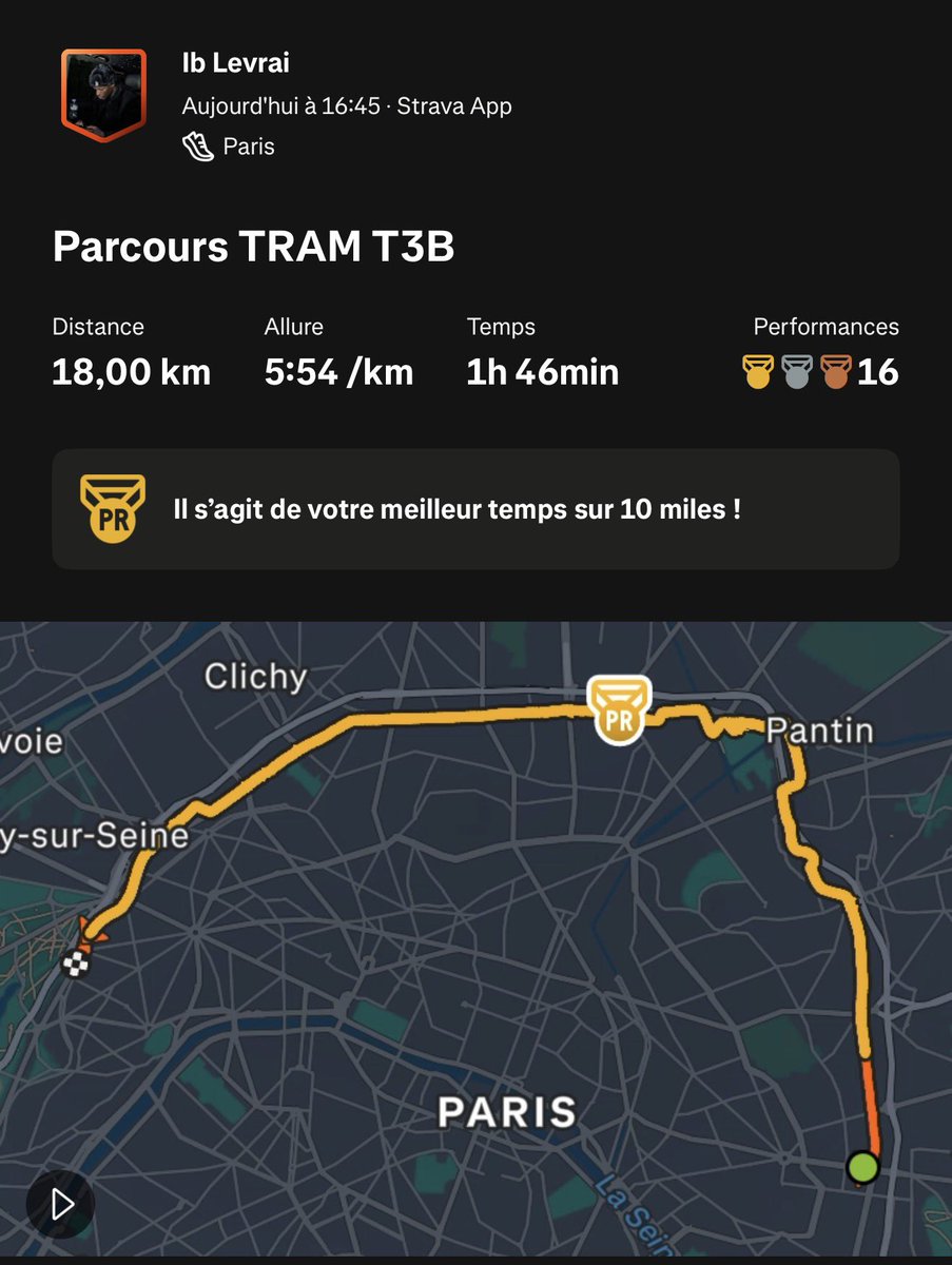 _iblevrai's tweet photo. Courir toute la ligne du T3B ? c'est fait ✅ https://t.co/Dh7Q0sJCvY