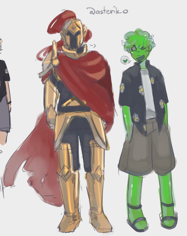 asterik_o's tweet photo. i have watched sfawtde and 2 part too yesterday and OML WHY I NOTICED THIS MASTERPIECE JUST NOW?? i'm very excited to draw more of them!! it's just sketches for now, but i'm working on animatic too!! #slimeknight #avery #d3rlord3 #sfawtde https://t.co/mMrEG1gUEY