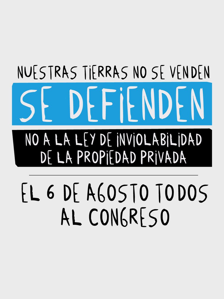 arg_humana's tweet photo. No a la ley de inviolabilidad de la propiedad privada.

El 6 todos a las calles. https://t.co/JVEHUJxU28