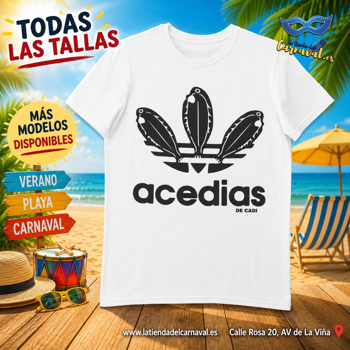 Localdeensayojm's tweet photo. 👕☀️ Camisetas cómodas, fresquitas y con el auténtico estilo gaditano y carnavalero.

🎭 Este verano, presume de Carnaval de Cádiz con los modelos de #latiendadelcarnaval.

🌐 https://t.co/MCjwvMfpFG
📍 Calle Rosa 20, Av. de La Viña

#cadiz #carnavaldecadiz https://t.co/iMNPIiL1t2