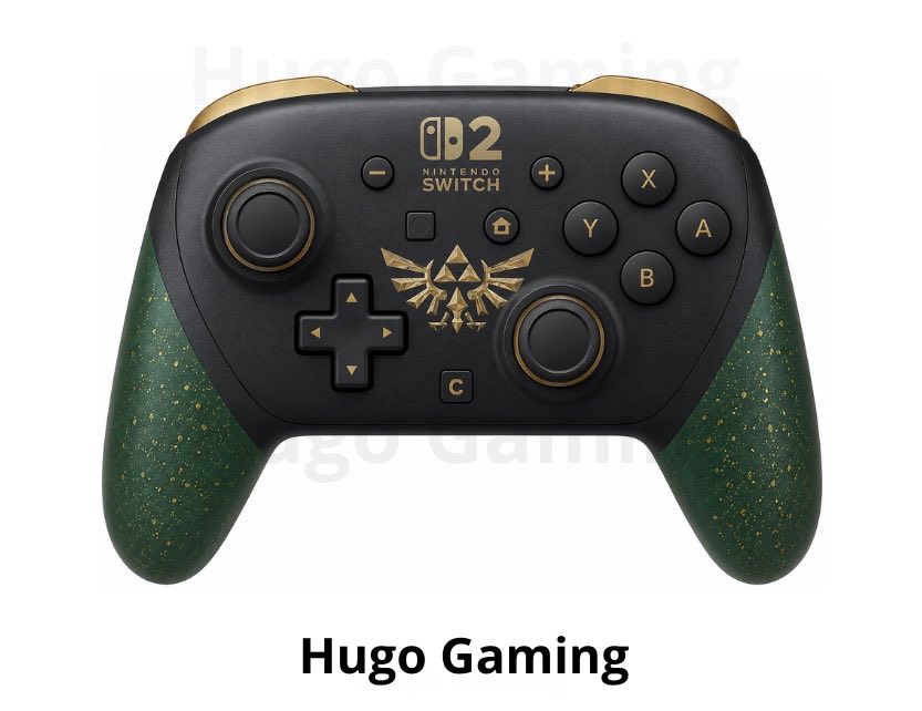 astrogo360's tweet photo. 🚨 RUMEUR - Une manette Switch 2 Pro aux couleurs de Zelda en préparation ⁉️

C’est @MikeOdysseyYT qui explique que Nintendo se préparerait à sortir une manette Switch 2 Pro aux couleurs de Zelda à la place d’une console Switch 2 thématisée 

Ensuite, @necrolipe a confirmé ces dires en affirmant l’avoir vu et ajoute ce descriptif ⬇️
- Vert (sur les poignées, dans un style similaire à la manette Splatoon)
- avec des éléments dorés
- le blason de la Triforce centré entre les boutons « – » et « + »

Voici une représentation que j’ai généré par ChatGPT ! Qu’en pensez-vous?