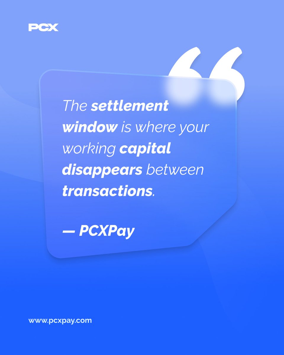 _PCXPAY's tweet photo. Every delayed settlement is delayed growth.
Keep your working capital moving.

Your working capital belongs in your business, not in a settlement queue. 👉 https://t.co/XnXNaJzqZg

#PCXPay #CashFlow #Payments https://t.co/Kt7F30fzrn